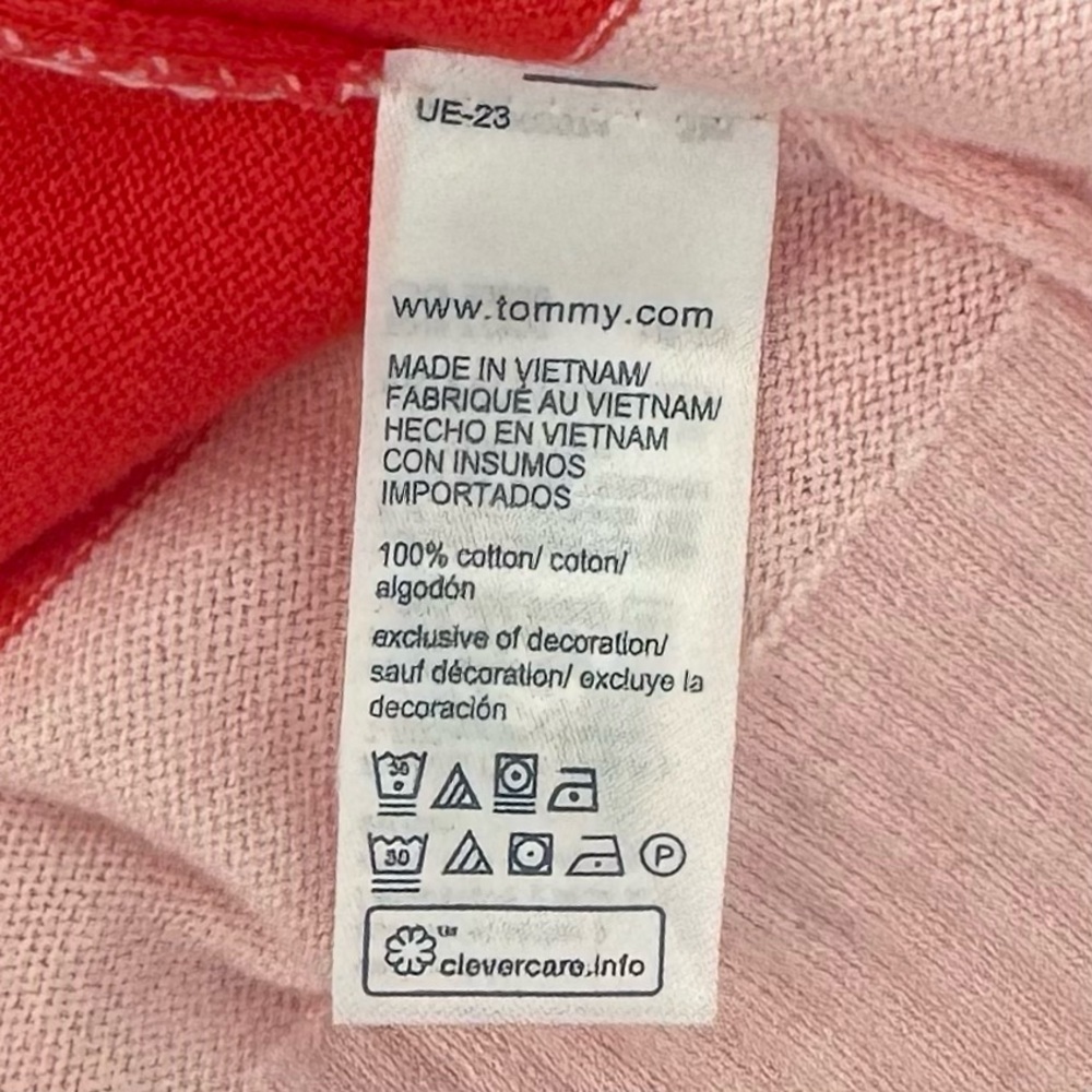Tommy Hilfiger - Woman’s Pink and Red cotton boatneck sweater. Size M - Picture 9 of 11